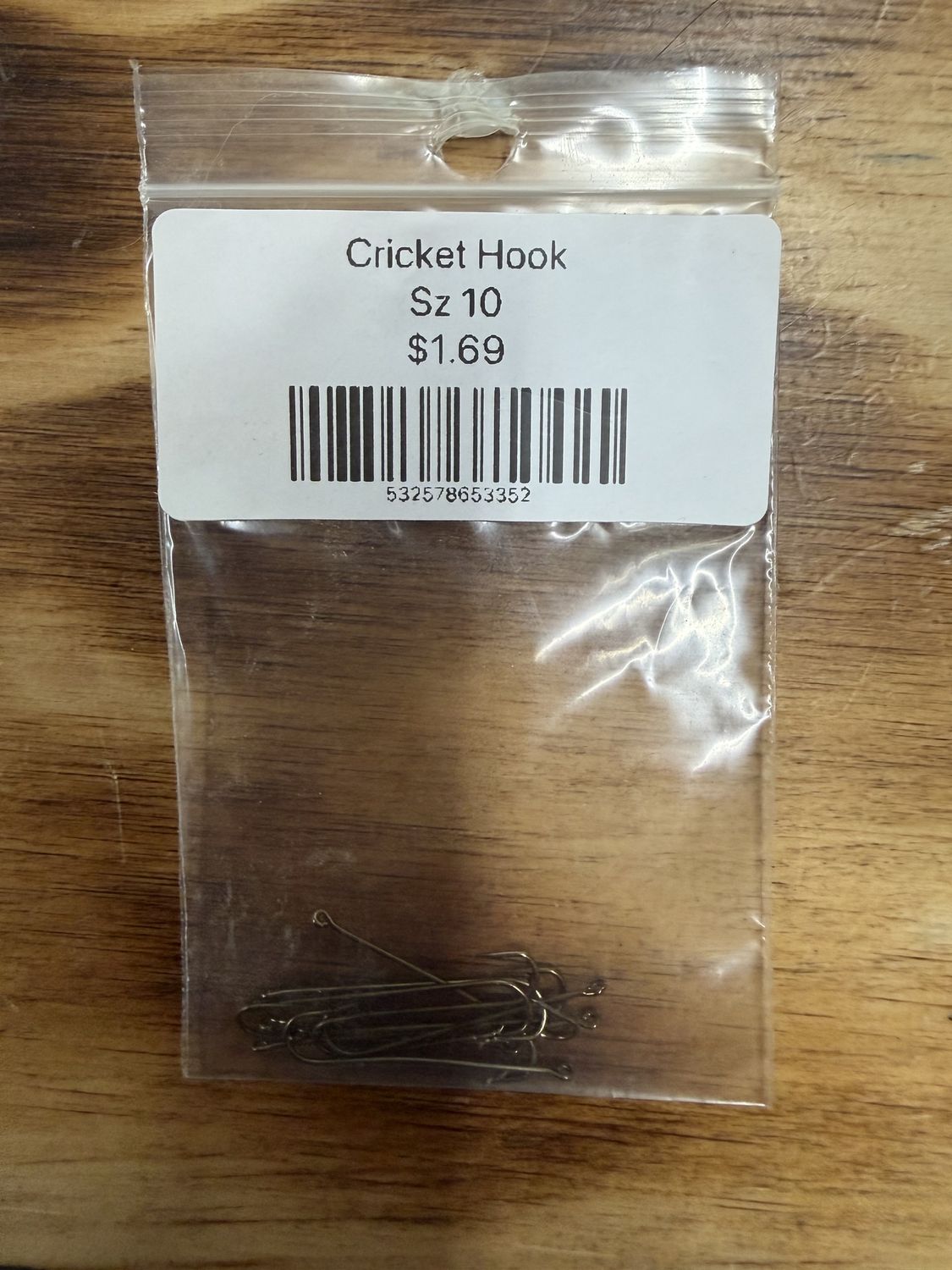 CRICKET HOOKS SZ 10 10 COUNT