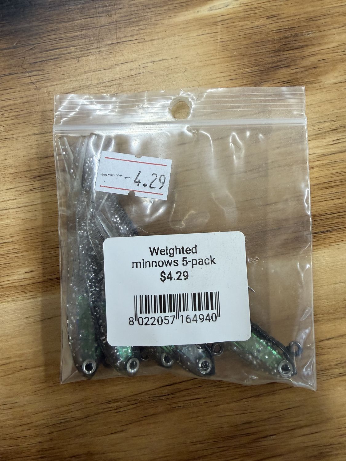 WEIGHTED MINNOW 5 PACK