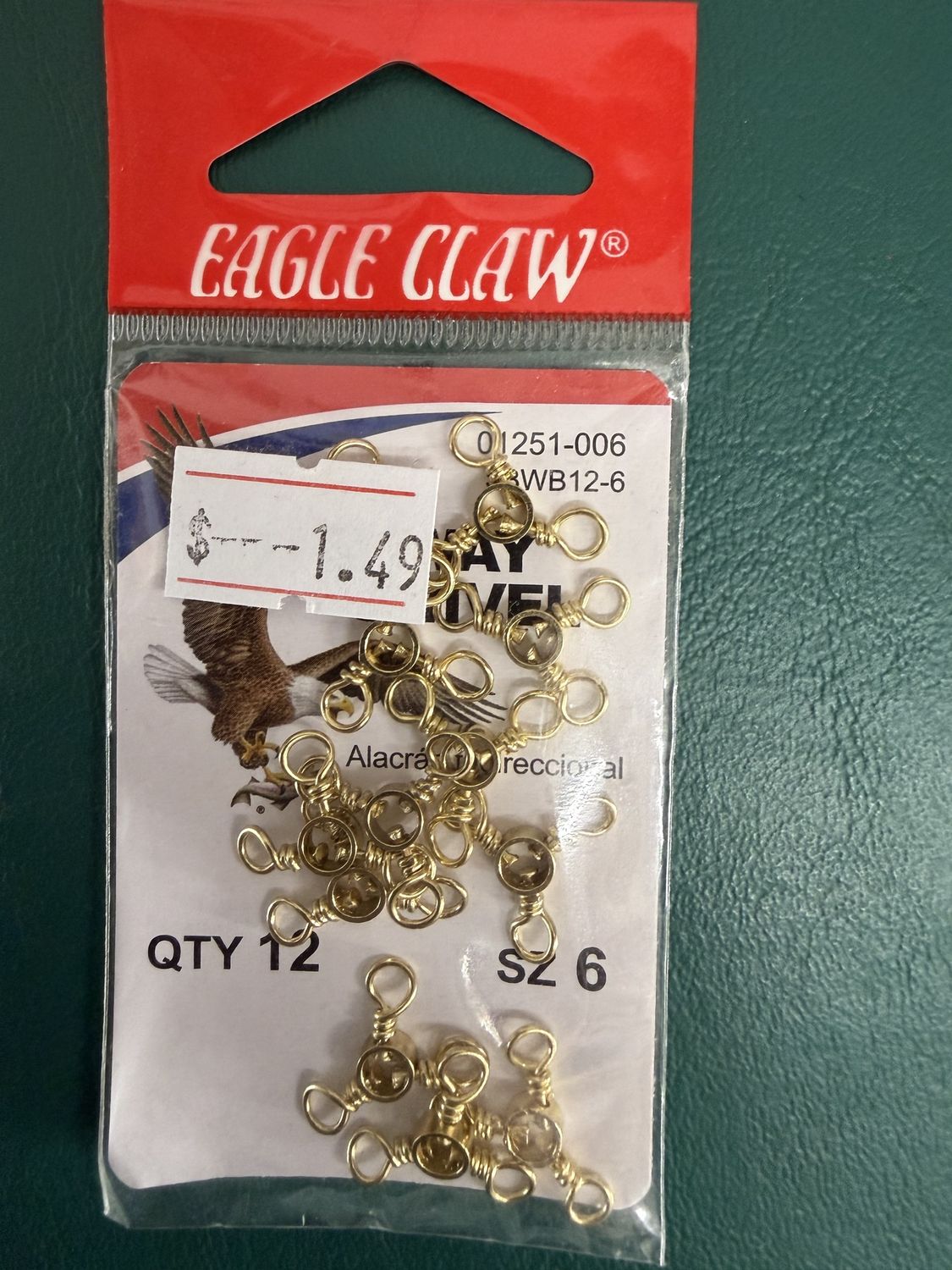 3-WAY SWIVEL SZ 6 12 PCK