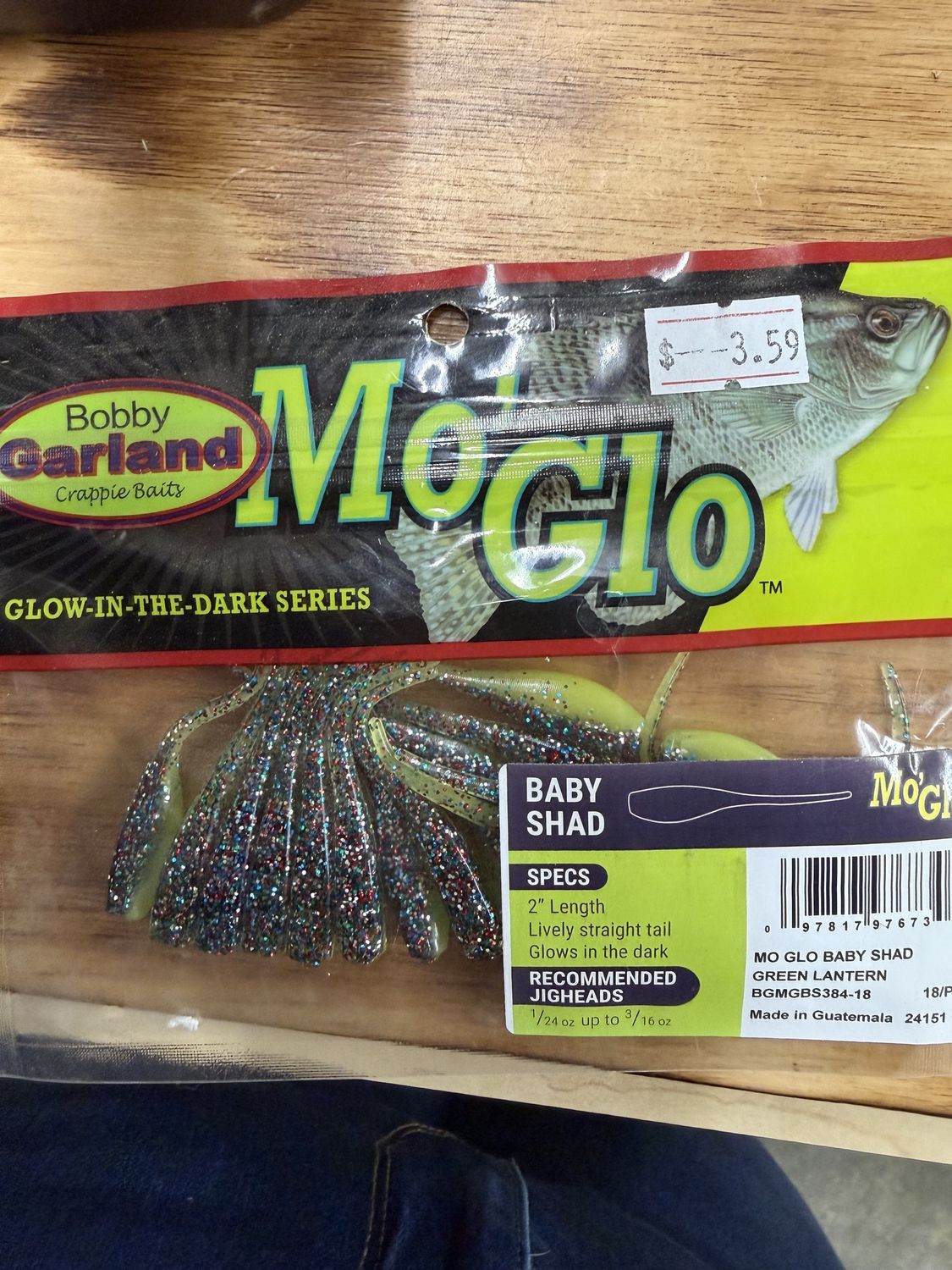 MO GLO BABY SHAD GREEN LANTERN