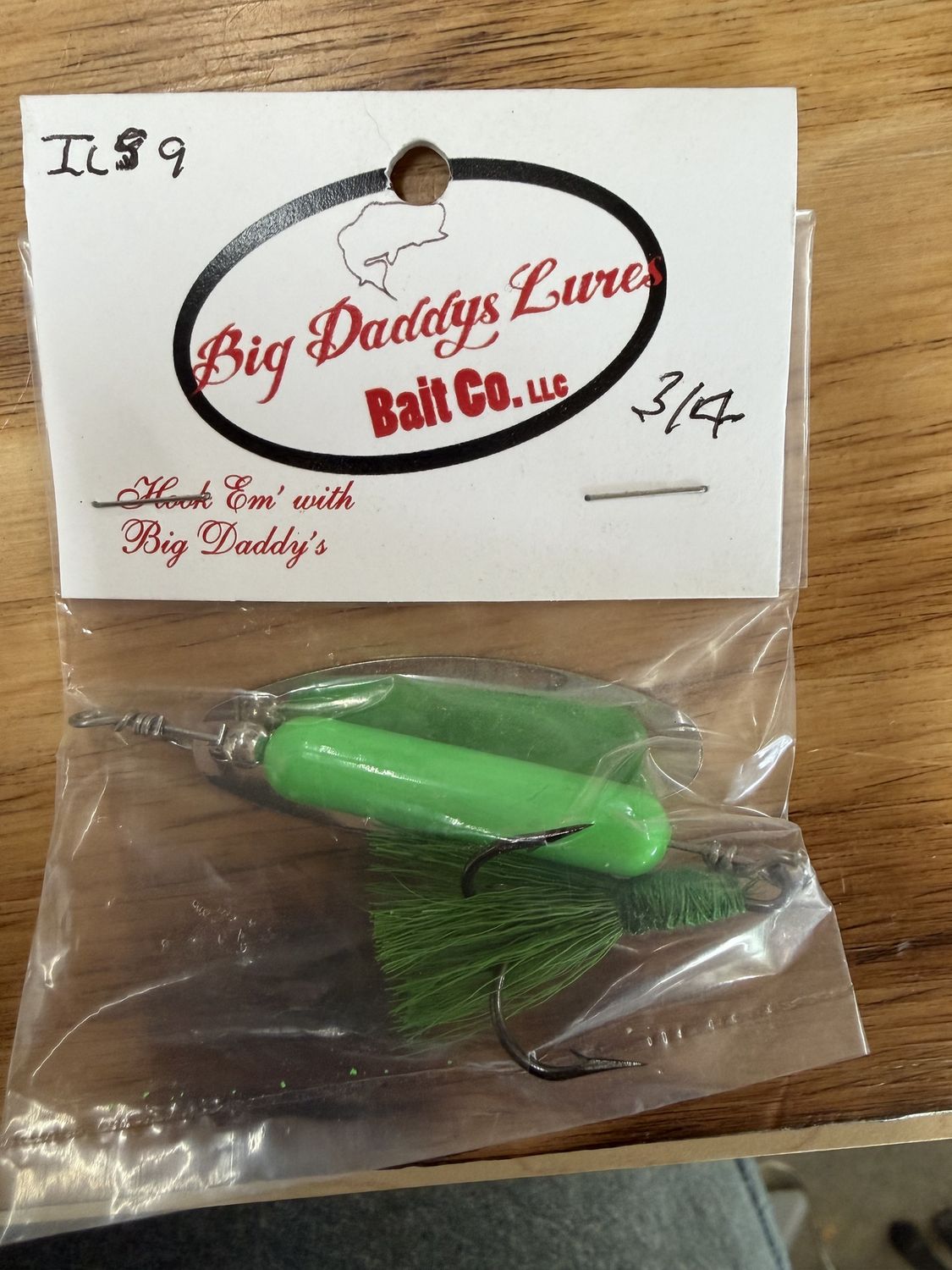 ROOSTER TAIL 3/4 OZ GREEN