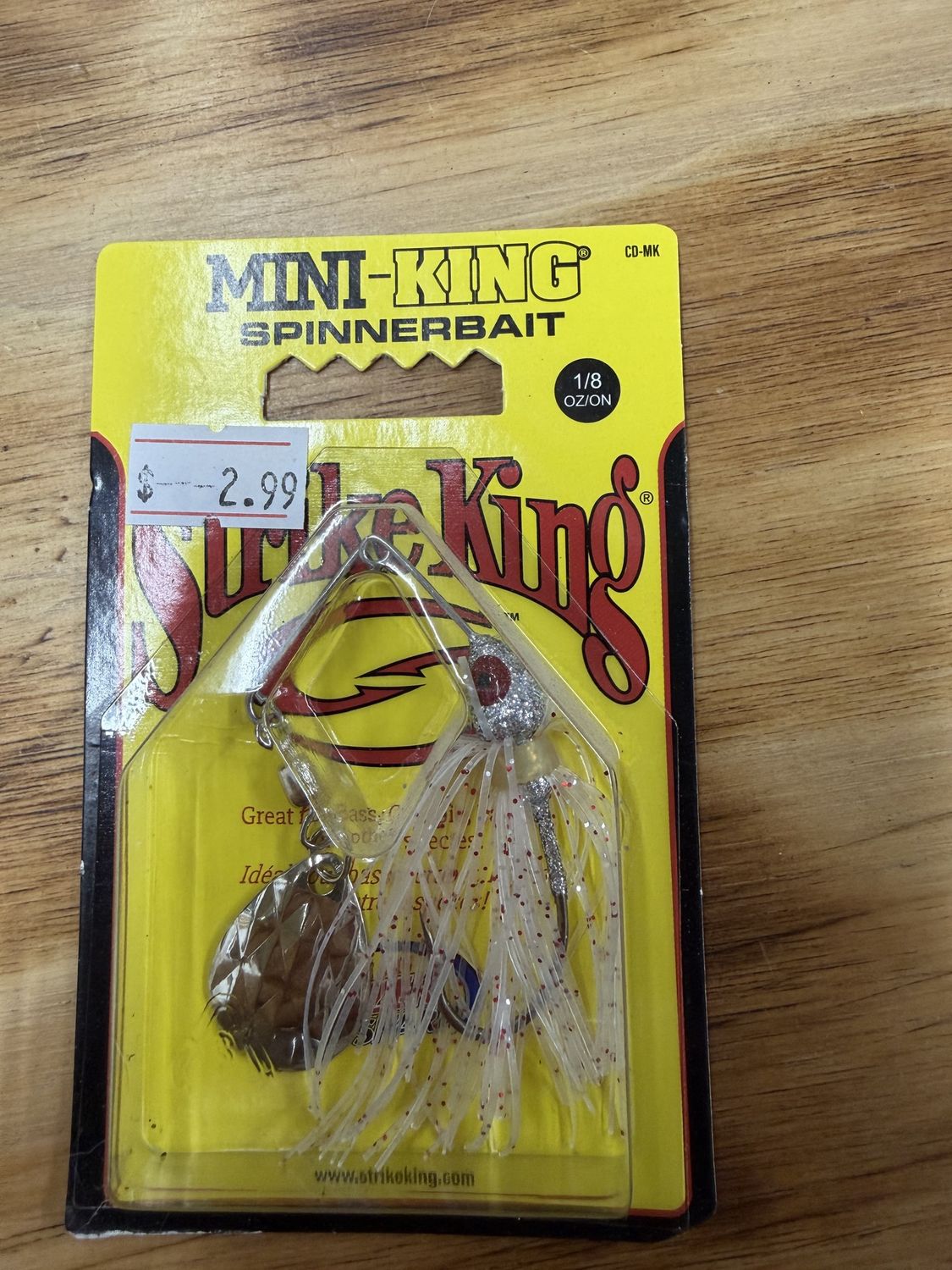 MINI KING WHITE RED FLECKS