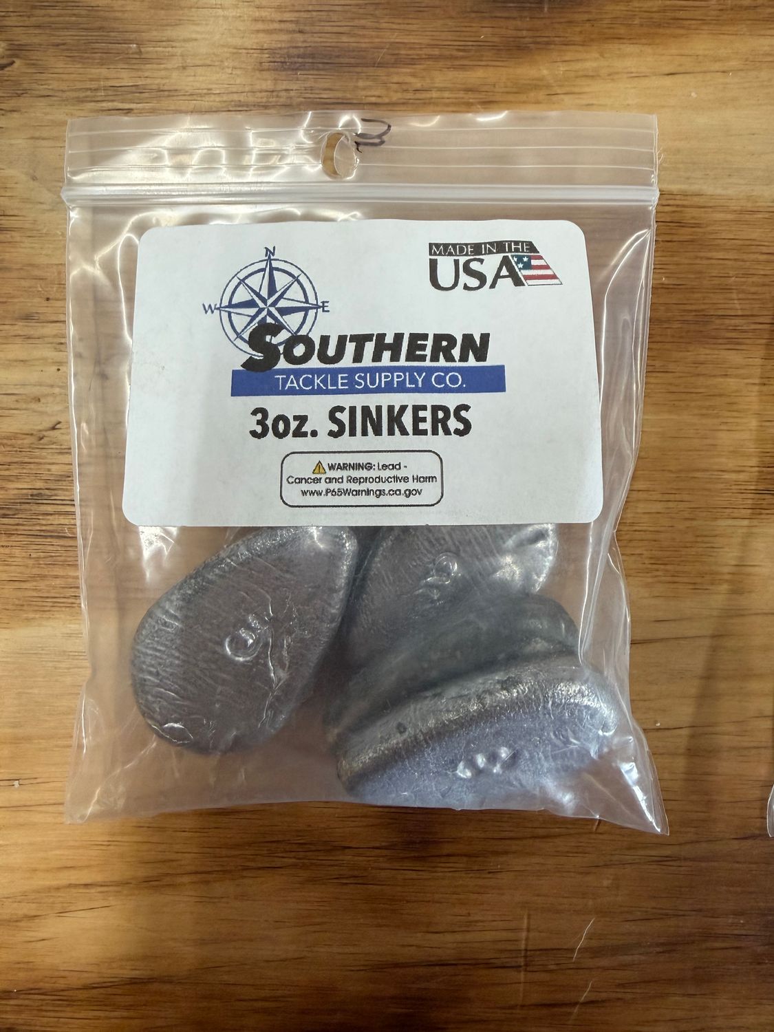 NO-ROLL SINKERS, Size: 3 OZ