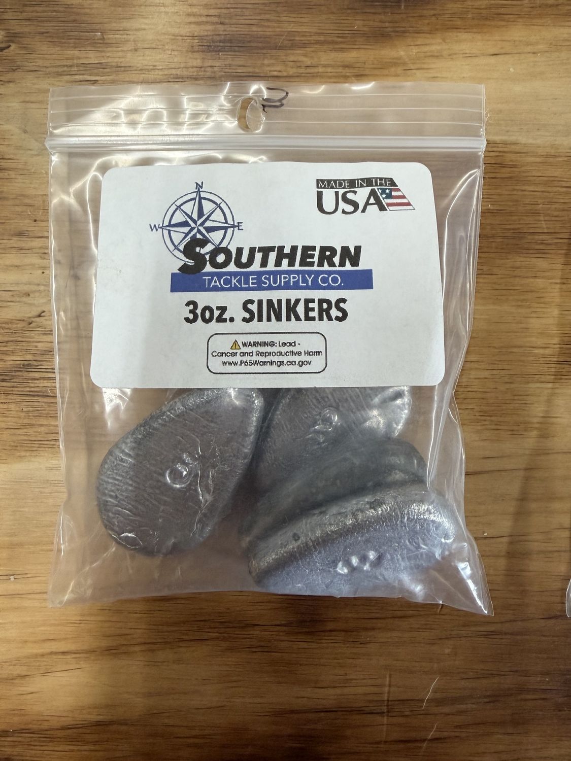 NO-ROLL SINKERS, Size: 3 OZ