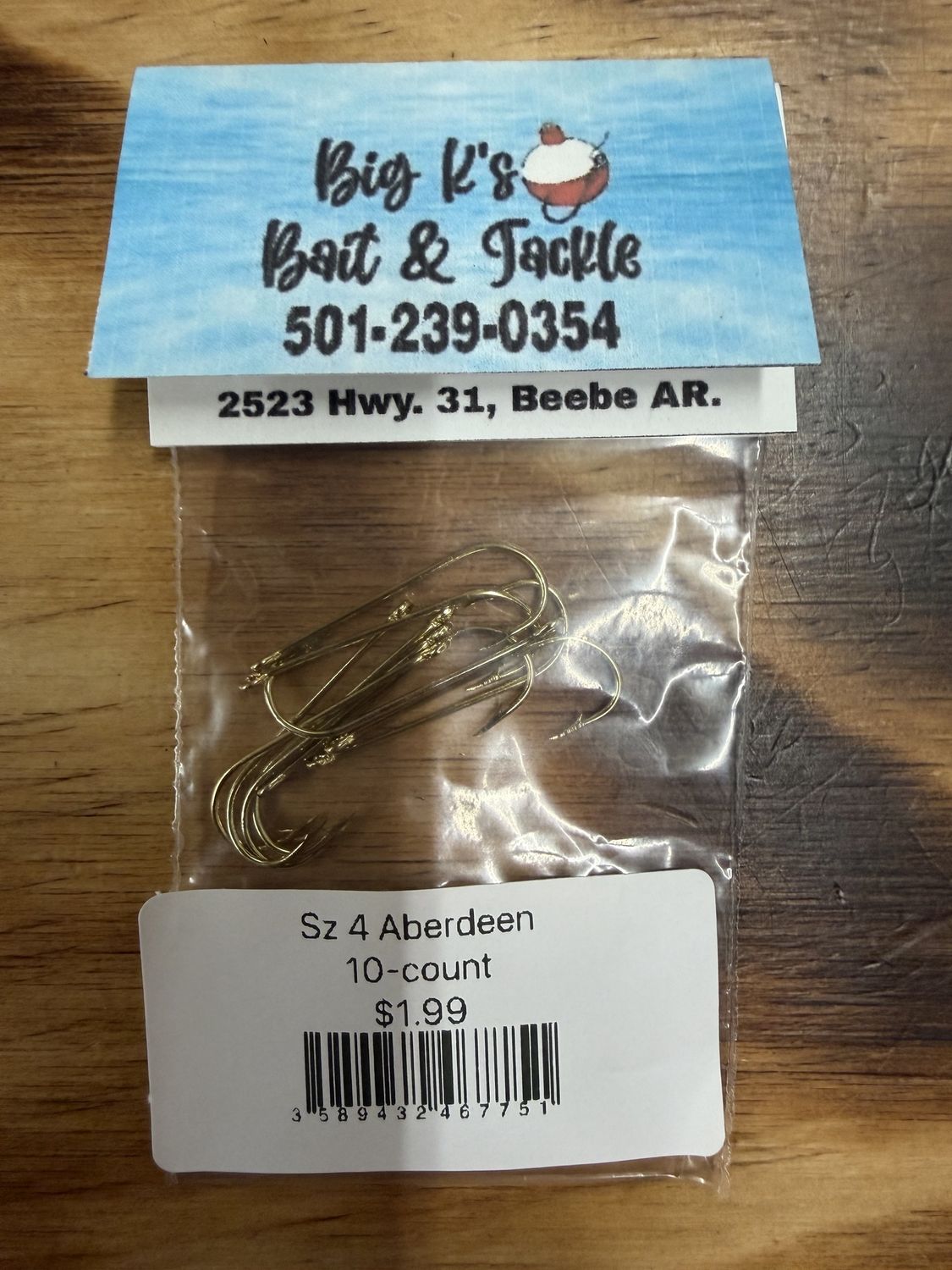 GOLD ABERDEEN HOOK SZ 6