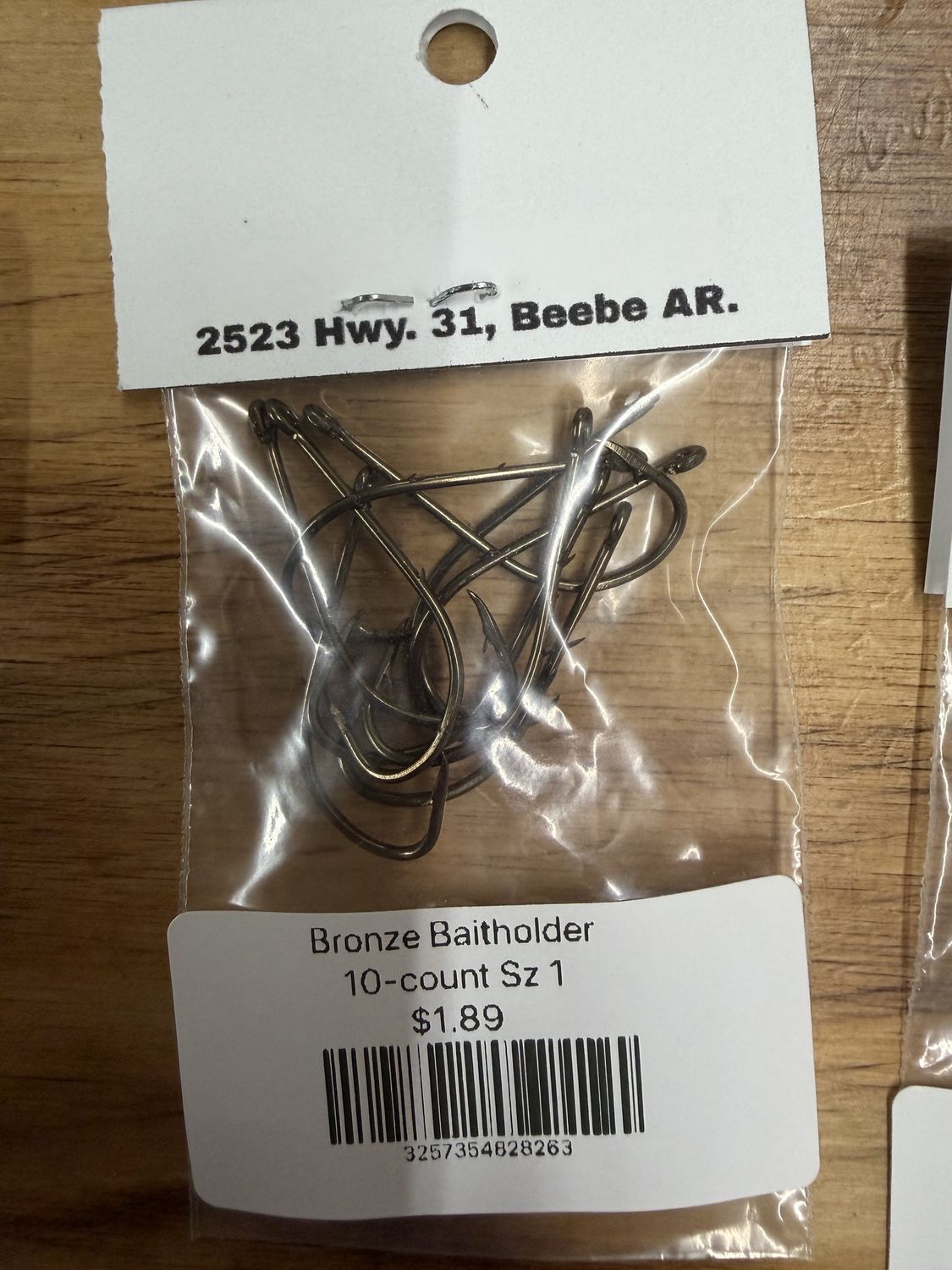 BAITHOLDER HOOK SZ 1