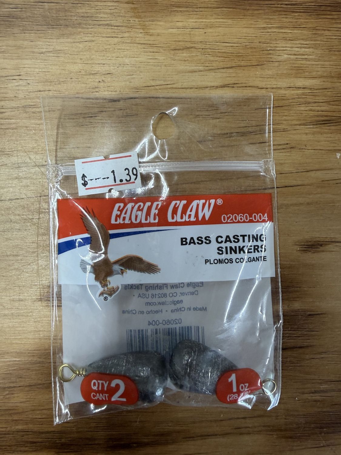 BASS CASTING SINKERS 1 OZ