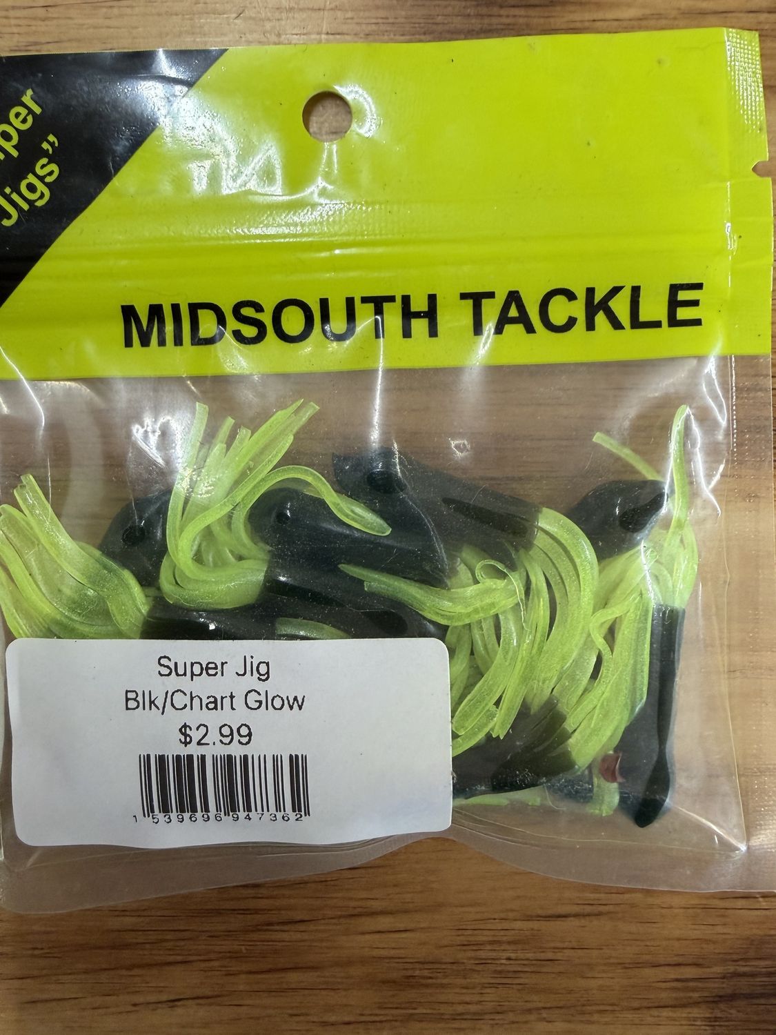 SUPER JIG BLK/CHART GLOW
