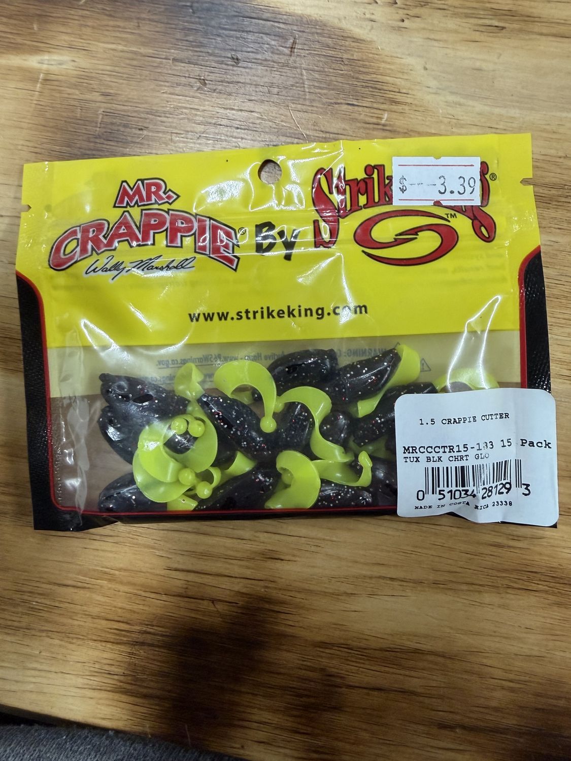 CRAPPIE CUTTER BLK TUX CHART GLOW