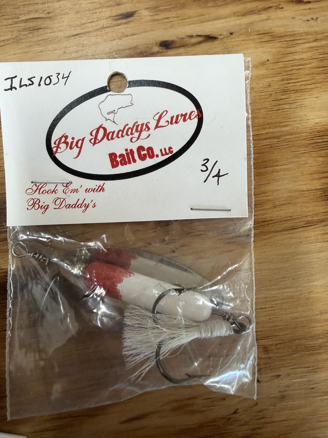 ROOSTER TAIL 3/4 OZ WHITE/RED