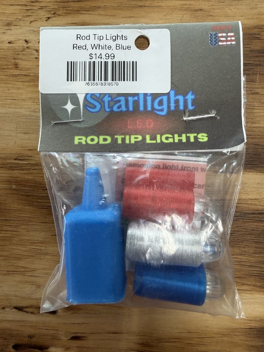 ROD TIP LIGHTS RED WHITE BLUE