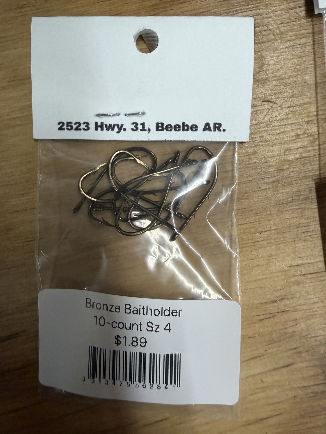 BAITHOLDER HOOK SZ 4