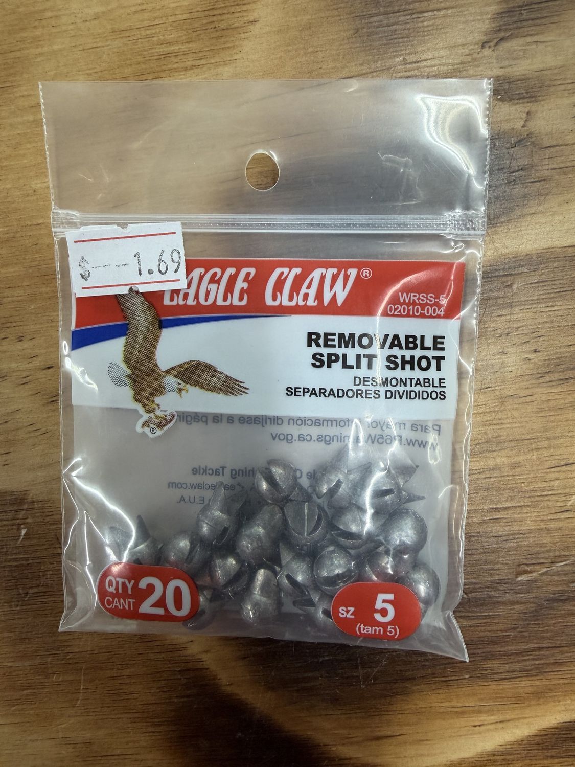 REMOVABLE SPLIT SHOT SZ 5