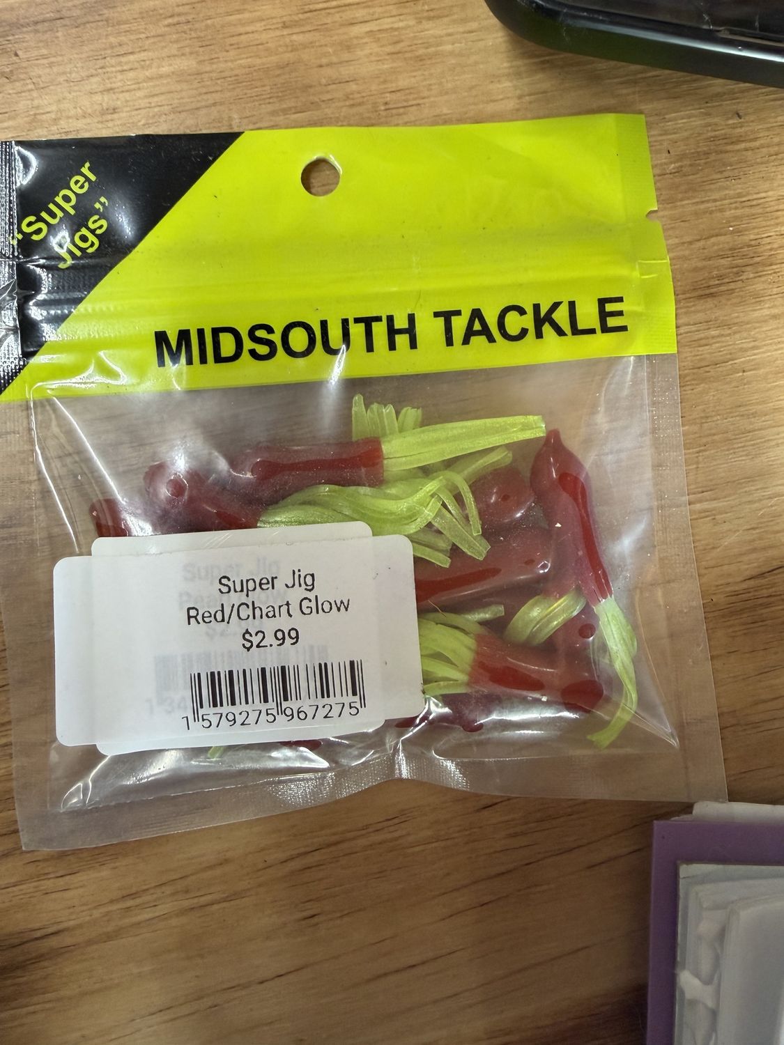 SUPER JIG RED/CHART GLOW