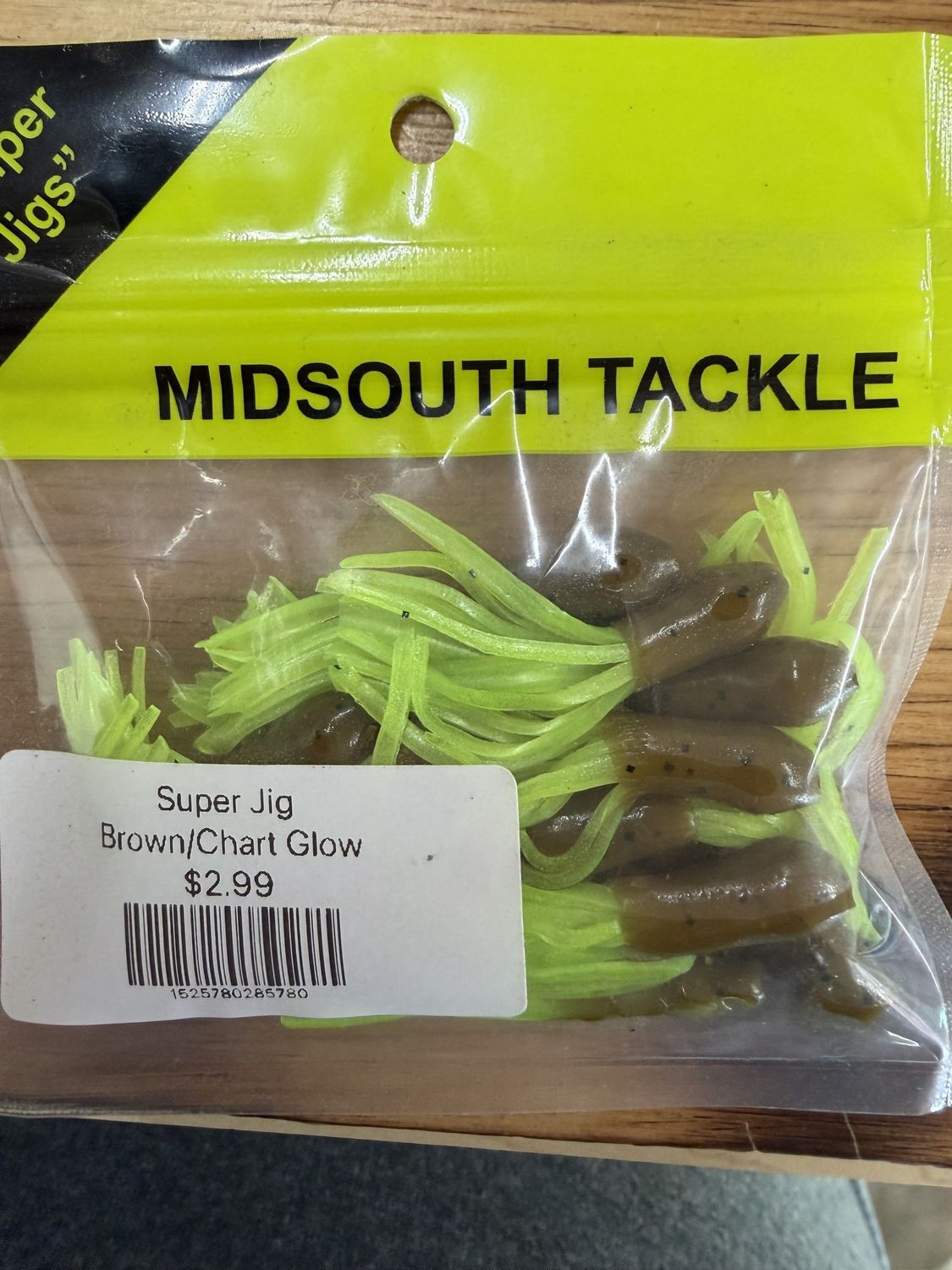 SUPER JIG BROWN/CHART GLOW