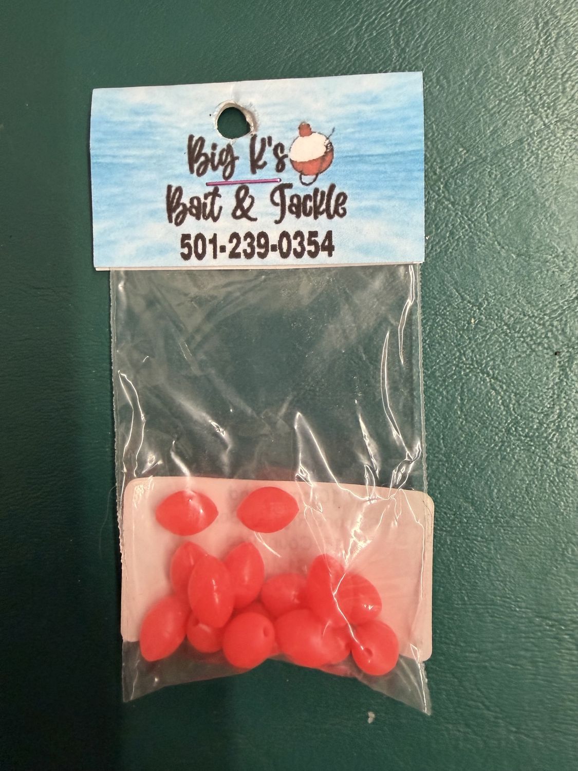 10MM OVAL SILICONE RIGGING BEADS RED