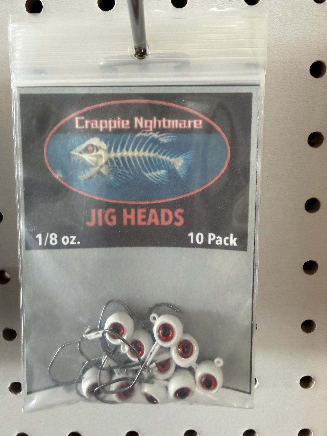 3-D JIG HEAD 1/8 OZ, Colour: WHITE