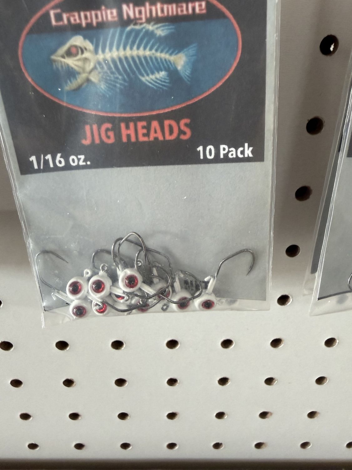 3-D JIG HEAD 1/16 OZ, Colour: WHITE