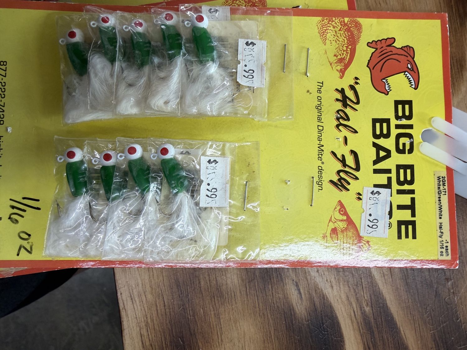 TROUT HAL-FLY WHITE/GREEN/WHITE