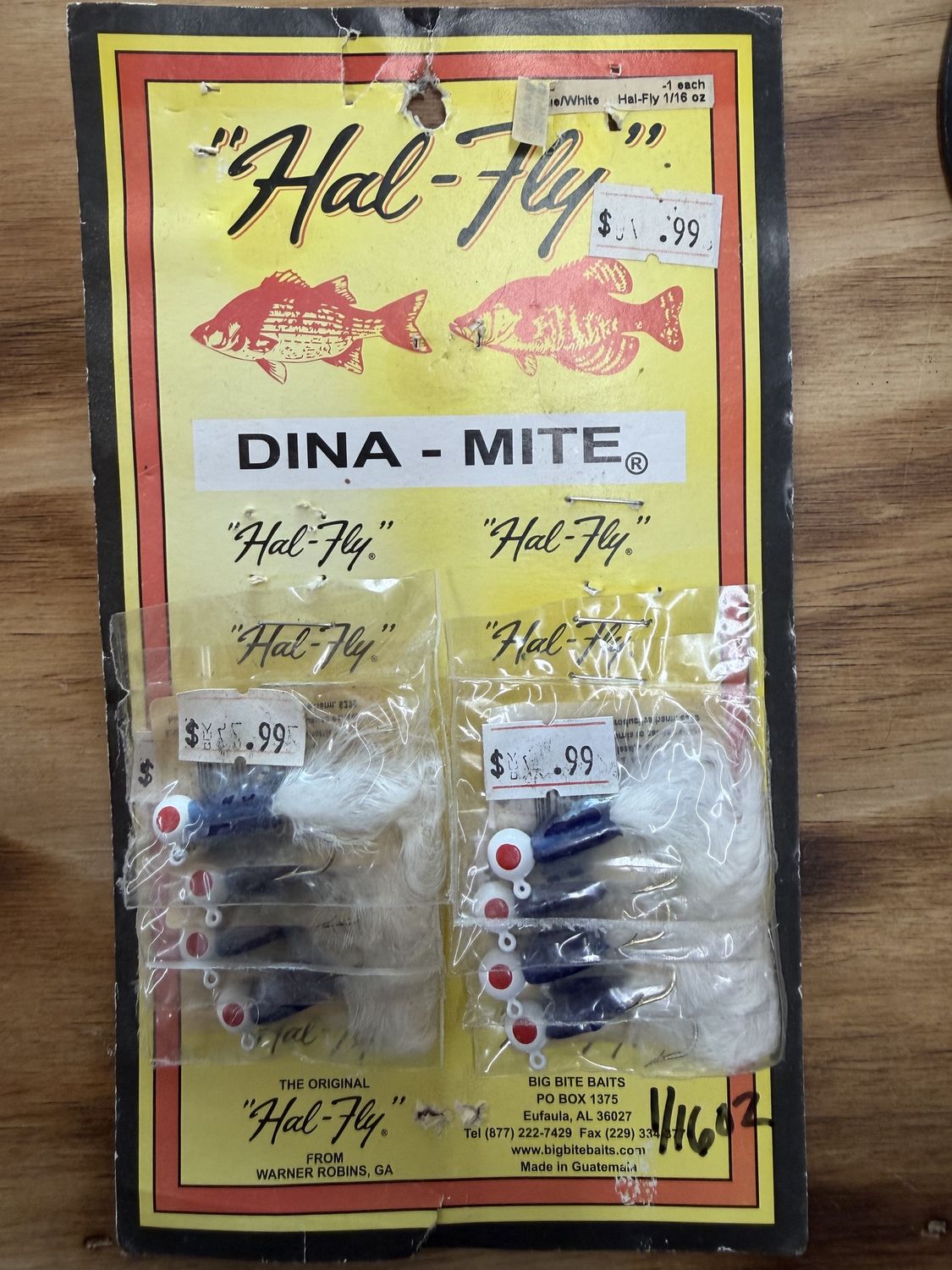 TROUT HAL-FLY WHITE/BLUE/WHITE