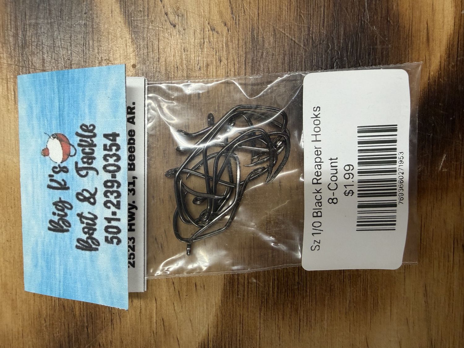 SZ1/0 BLACK REAPER HOOKS