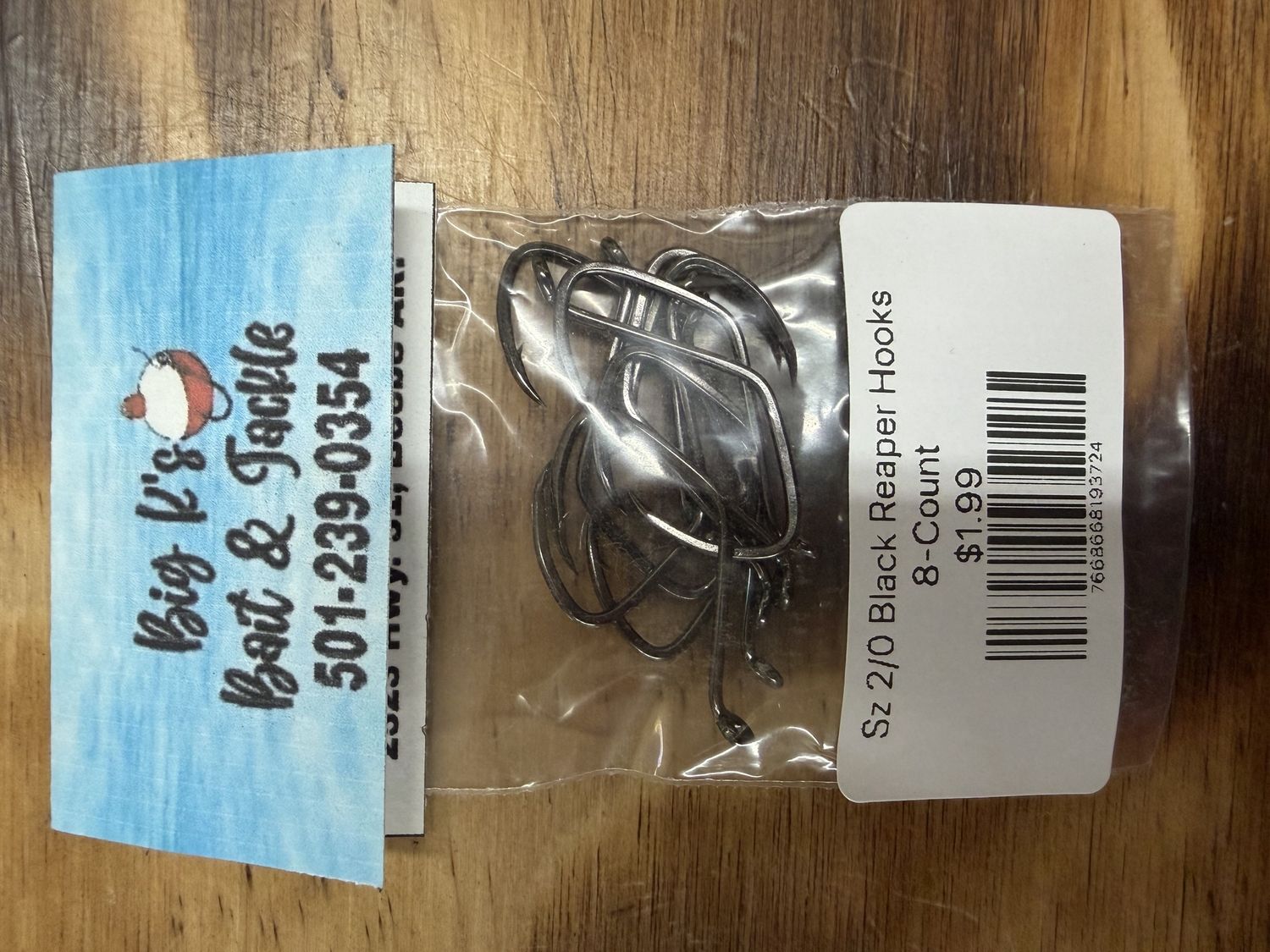 SZ 2/0 BLACK REAPER HOOKS