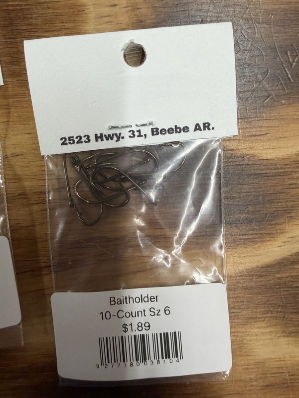 BAITHOLDER HOOK SZ6