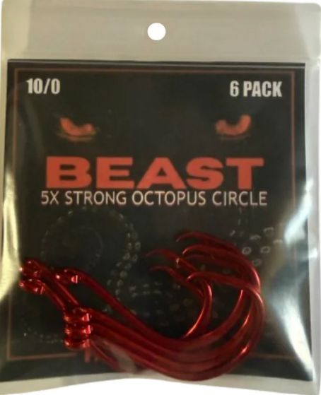 BEAST OCTOPUS CIRCLE HOOKS 10/0