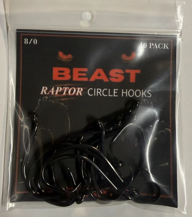BEAST RAPTOR CIRCLE HOOKS SZ 8/0