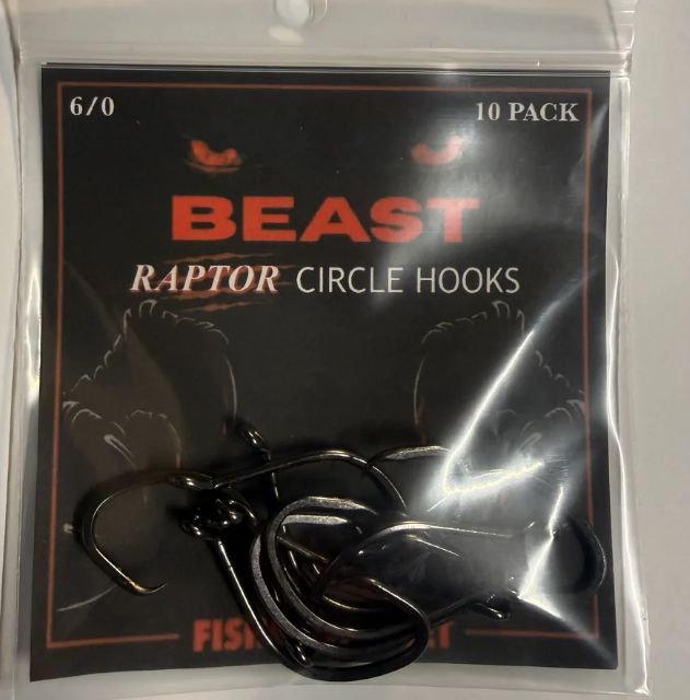BEAST RAPTOR CIRCLE HOOKS SZ 6/0