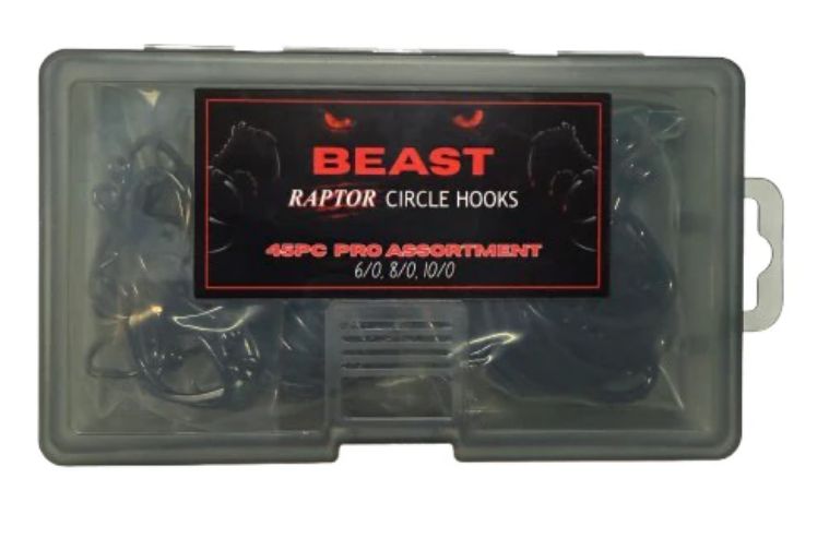 BEAST RAPTOR CIRCLE HOOKS 45-PACK ASST