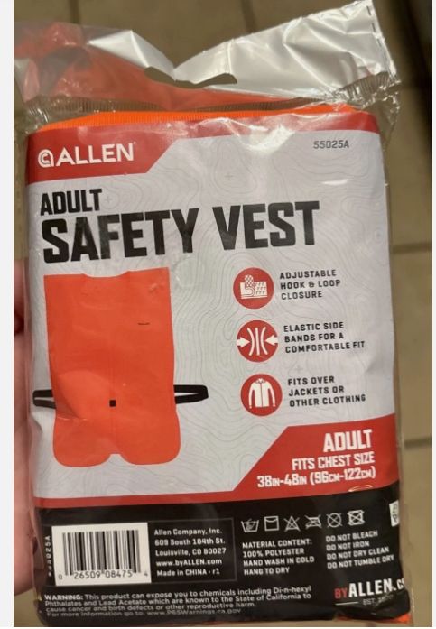 ADULT ORANGE SAFETY VEST