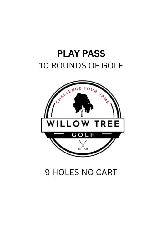 2026 PLAY PASS 10 rounds 9 holes no cart
