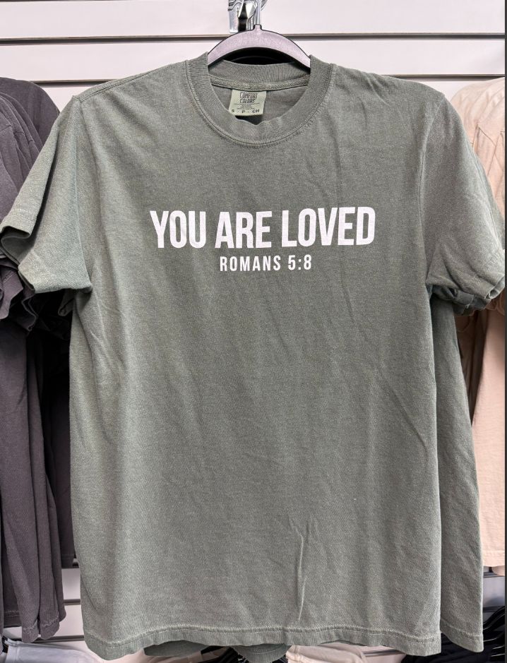 Comfort Colors "You are Loved" T-shirt*, Colour: Green, Size: Small