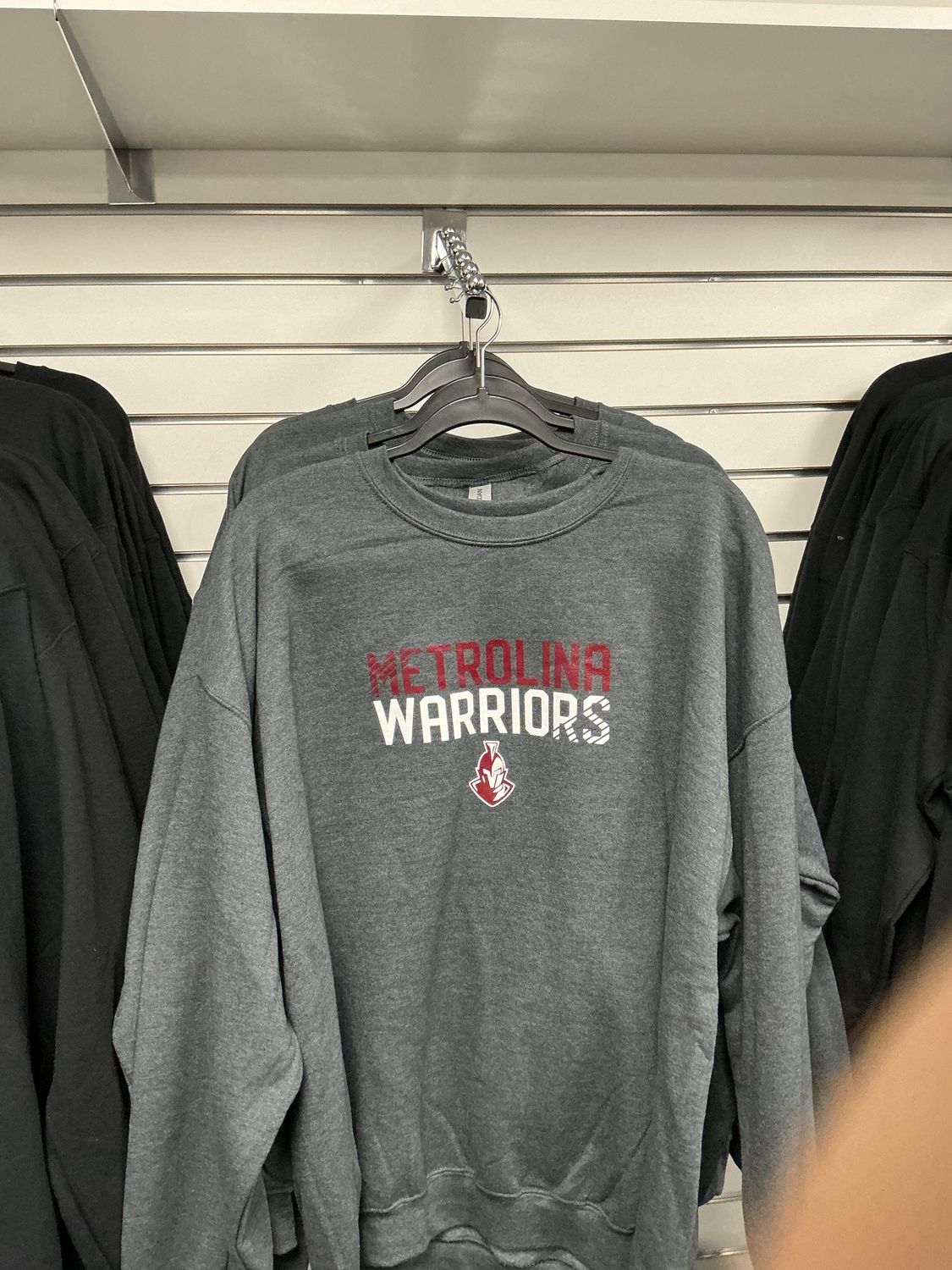 Gildan Blueish Grey Metrolina Corner Stripe Crewneck*