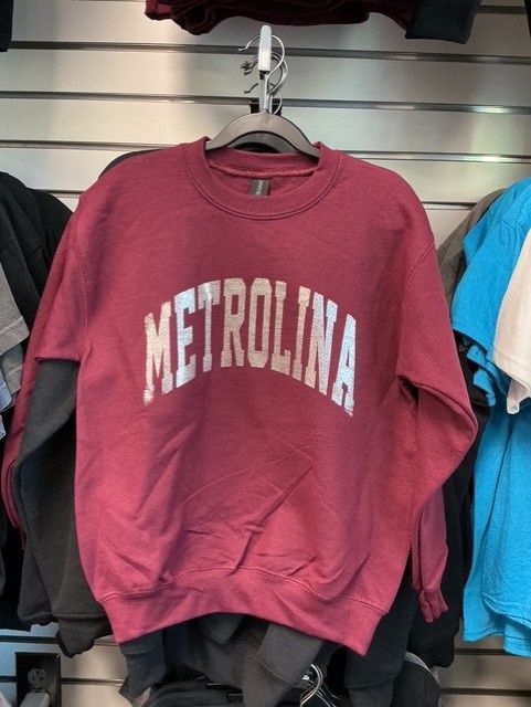 Gildan Maroon Metrolina Silver Foil Sweatshirt*