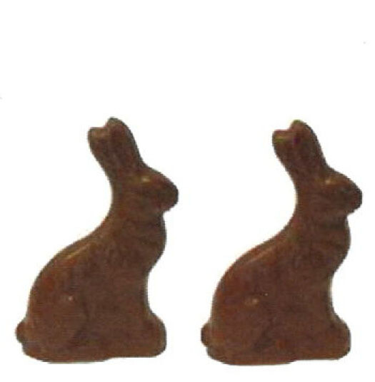 E11.  Wockenfuss Milk Chocolate Solid Rabbits (2)