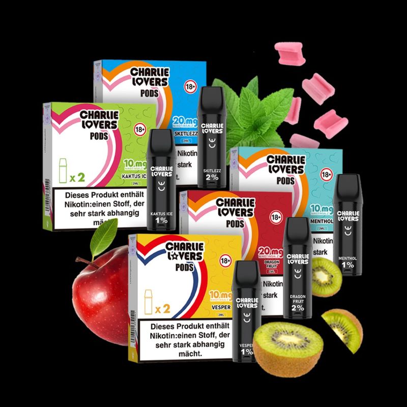 Charlie Lovers Liquid Pods 2x 2ml *Elfbar ELFA kompatibel* Charlie Lovers Liquid Pods 2x 2ml *Elfbar ELFA kompatibel*