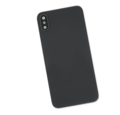 iPhone X  Blank Rear Glass Panel with Lens Cover (Black/White)