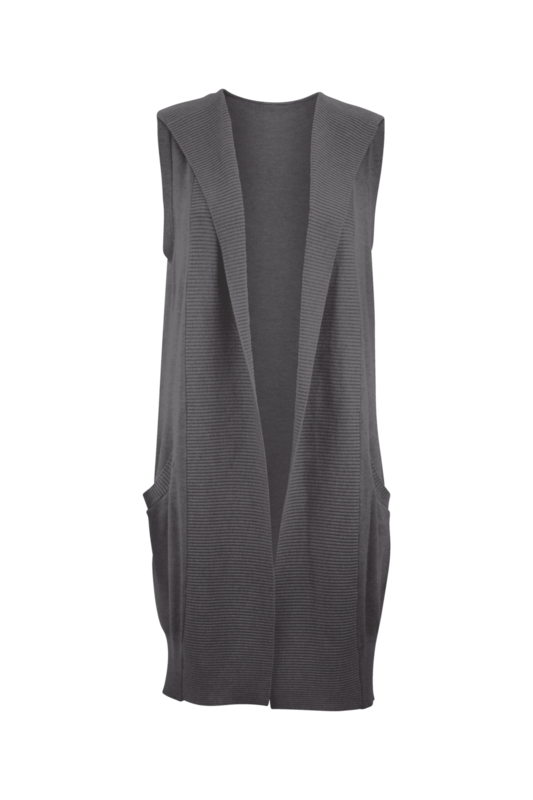 Strickjacke Nylon Grau