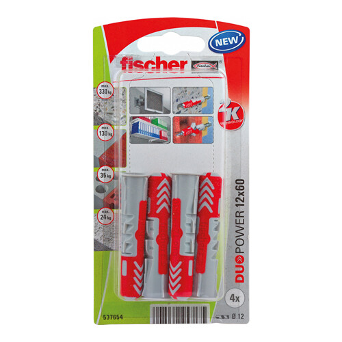 DUOPOWER 12x60 - Πλαστικό βύσμα σε blister (4x)