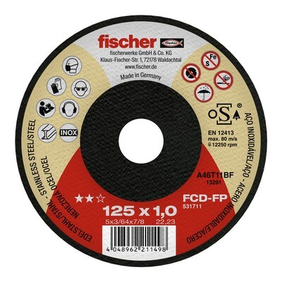 fischer FCD-FP 125x1,0x22,23 Δίσκος κοπής inox