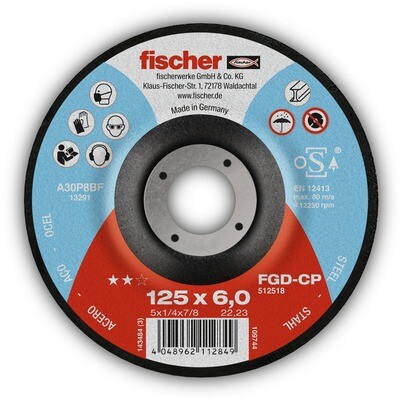 fischer FGD-CP 125x6x22,23 Δίσκος λείανσης σιδήρου