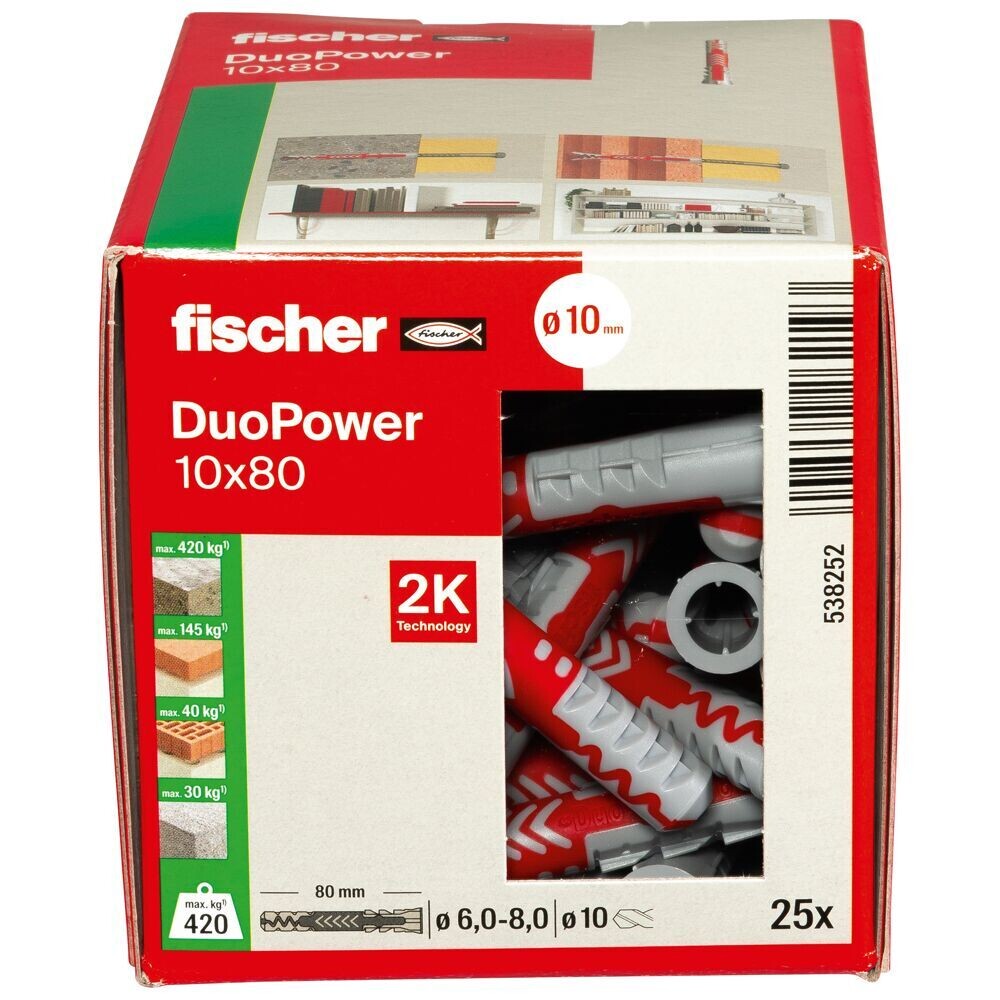 DUOPOWER 10x80 - Πλαστικό βύσμα (25x)