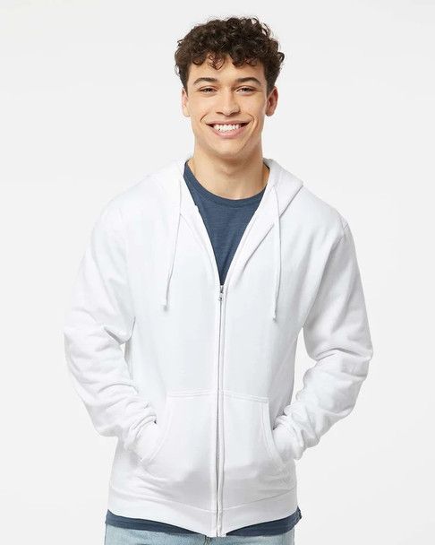 Unisex Zipper Fleece Hoodie with Embroidery (11x7)