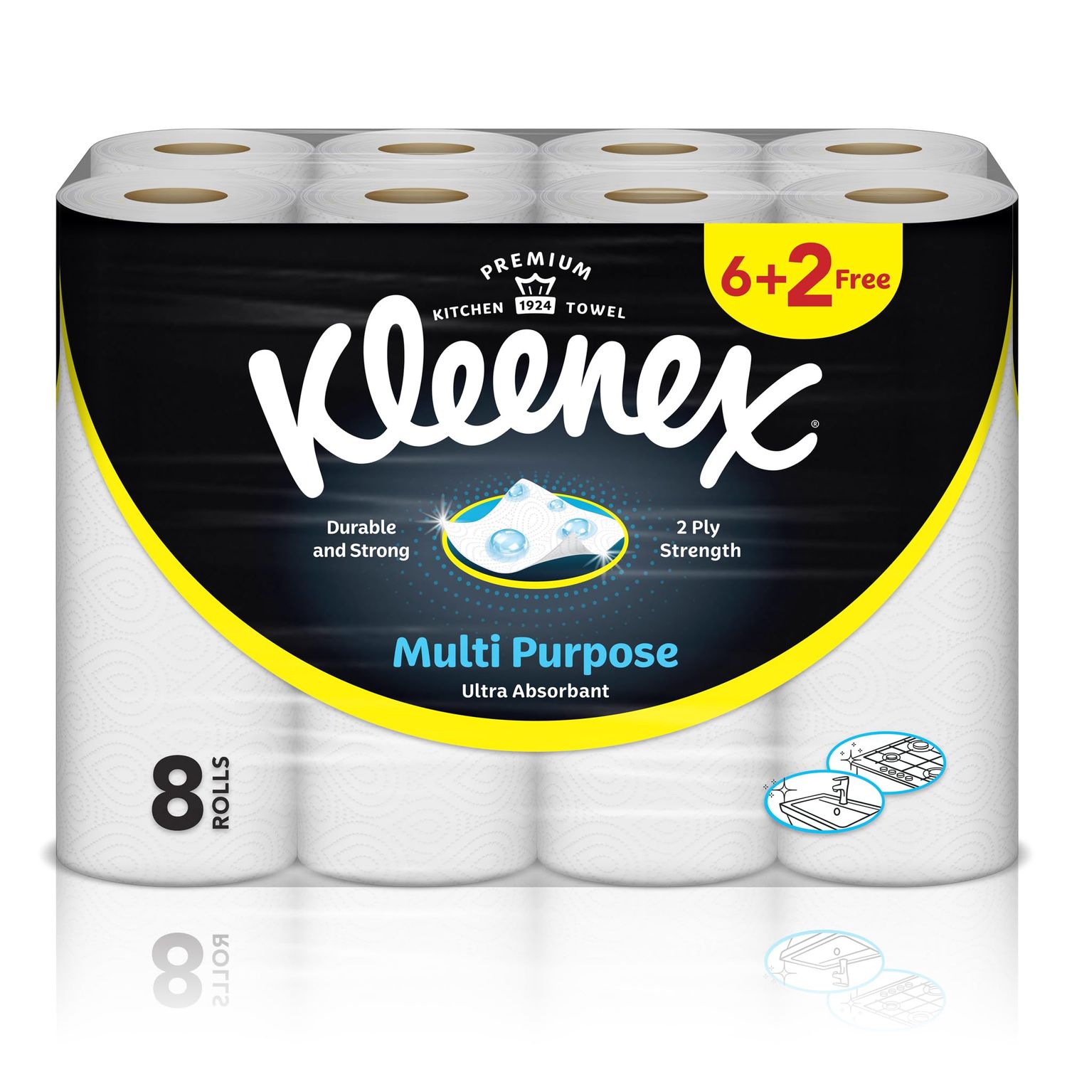 Kitchen Tissue Paper Towels (8 Rolls)