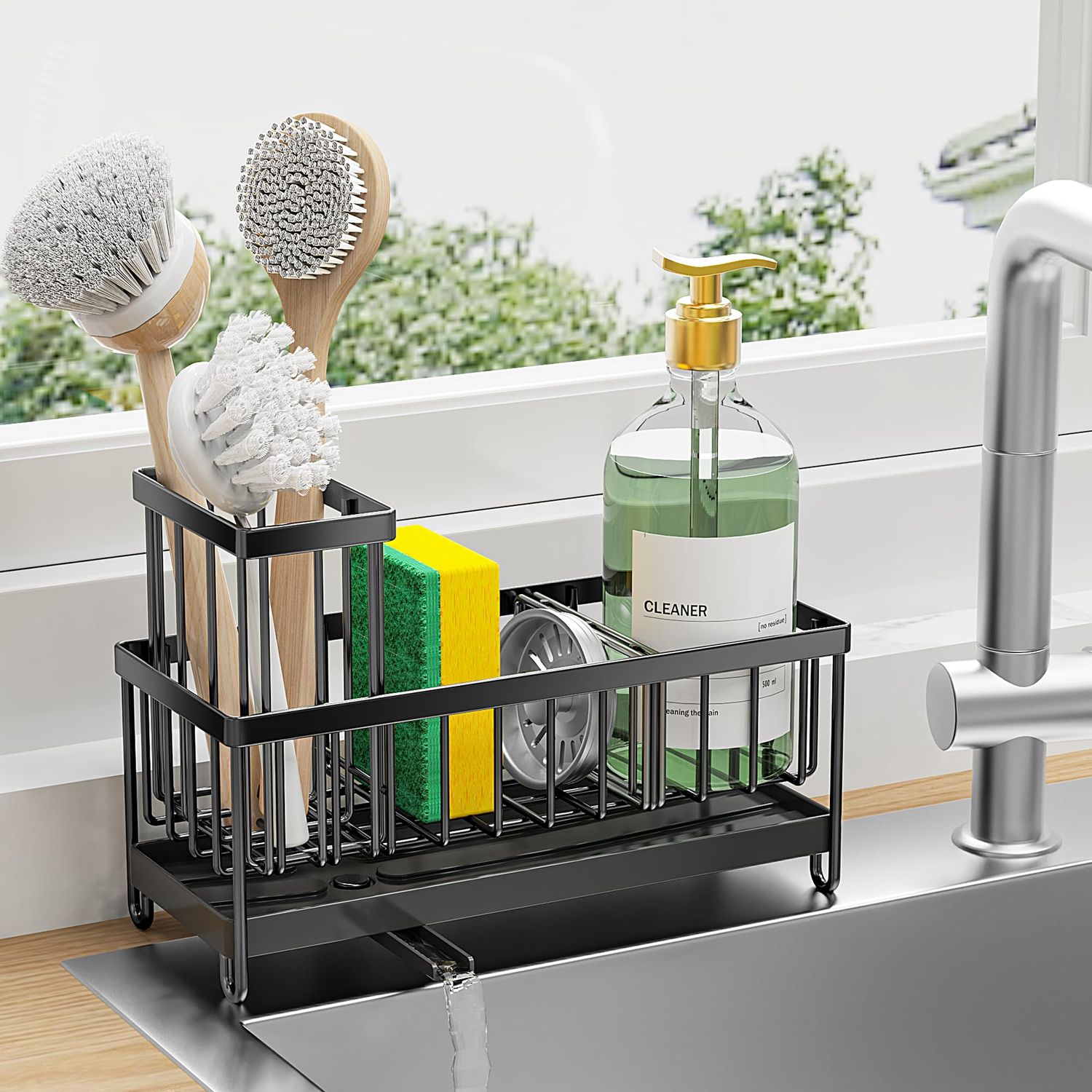 Sponge Holder with Soap Dispenser