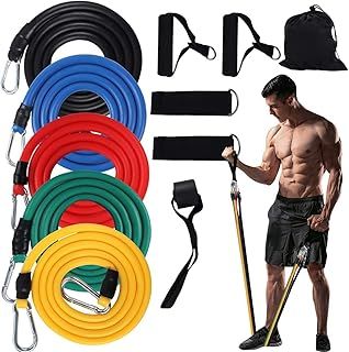 Portable Resistance Band Set 11pcs (to 150lb)