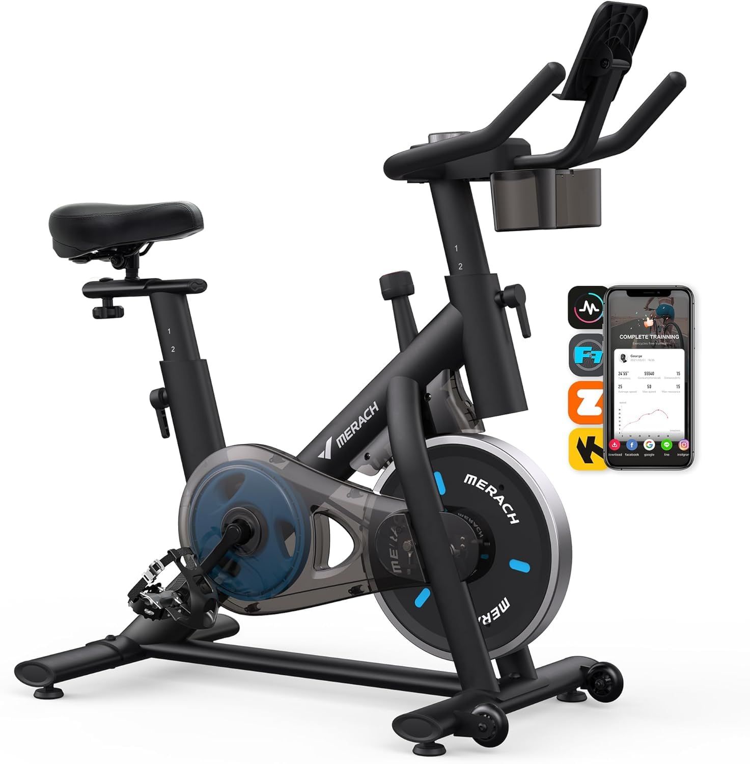 Stationary Spin Bike with App