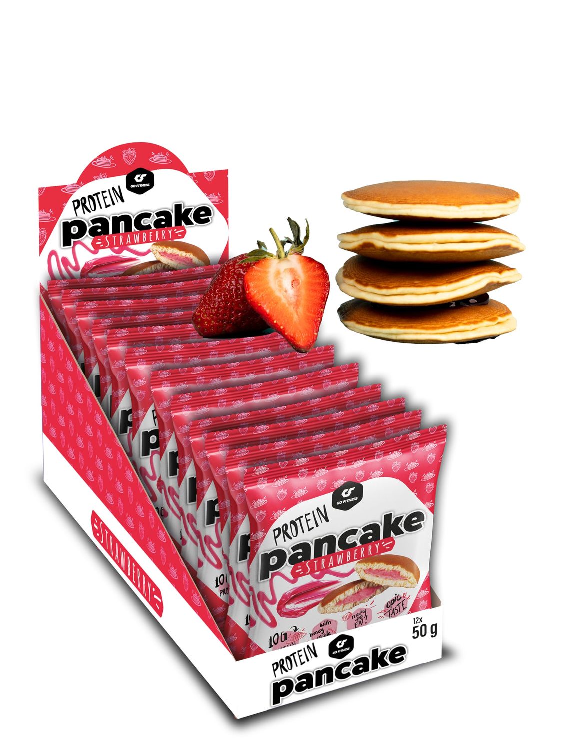 Protein Pancakes Strawberry 12pcs